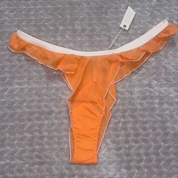 HAH by Free People Tangerine Fly Girl Mesh Panty - Picture 2 of 5